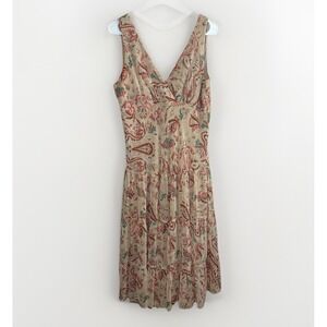 VTG Y2K Dressbarn Sz 12 Babydoll‎ Dress Drop Waist Ruffle Sleeveless Fairy Boho